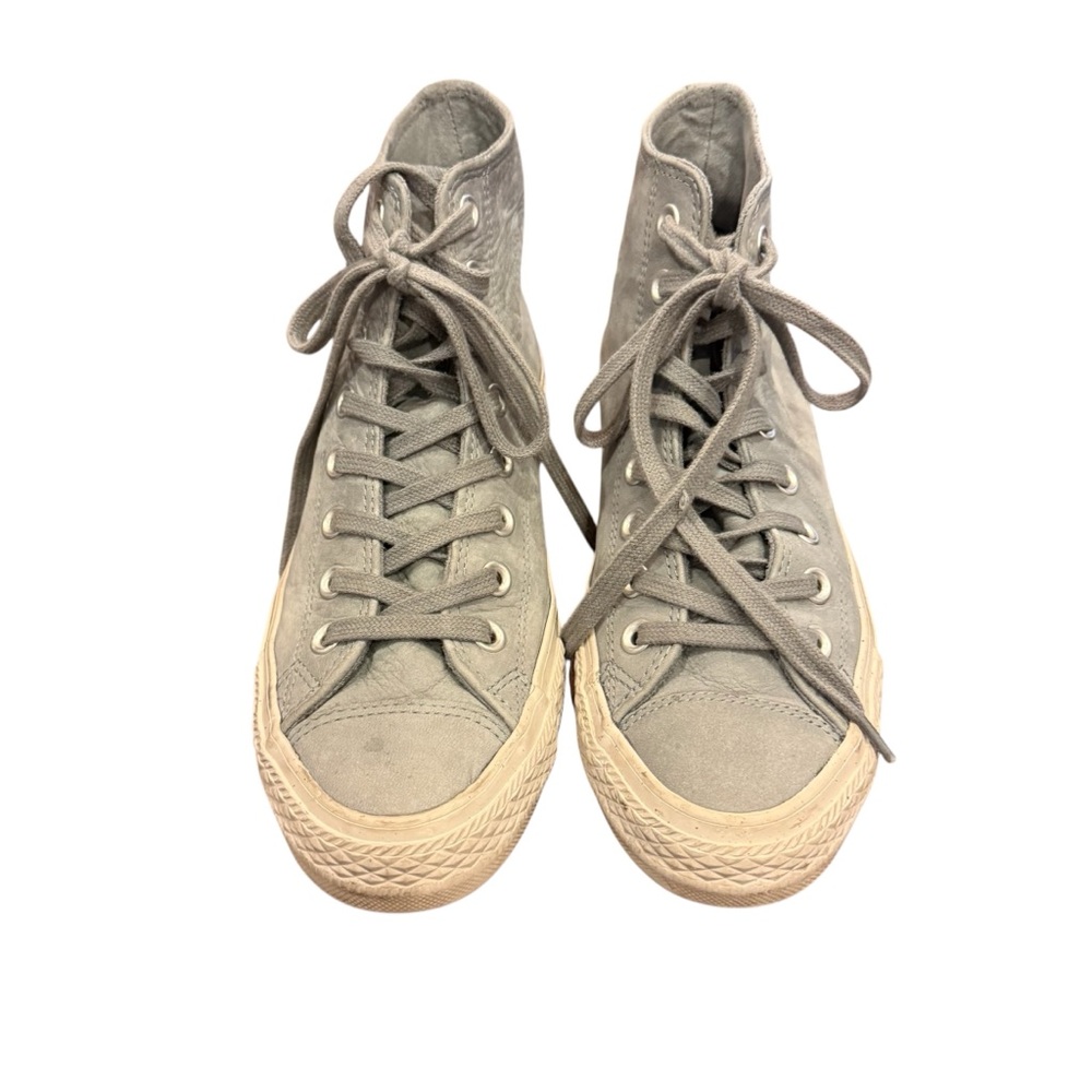 Converse Soft Suede Gray Skate High-Top Sneakers sz 6.5 Men 8.5 Women